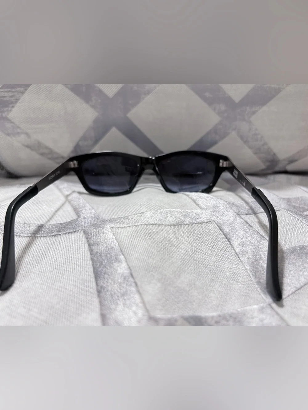 Versace Black Frame Sunglasses with Blue Tinted Lenses